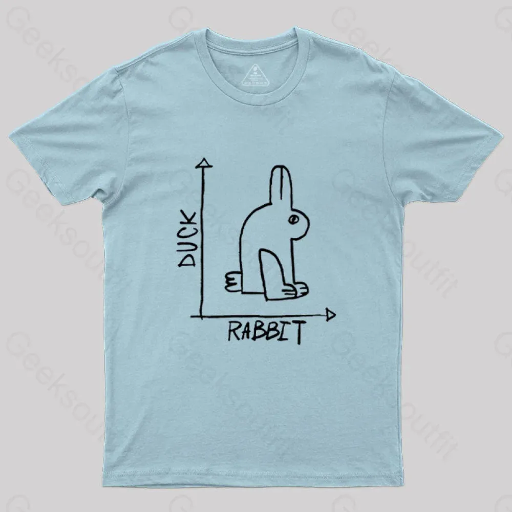Funny Science Duck Rabbit Nerd T-Shirt - Image 6