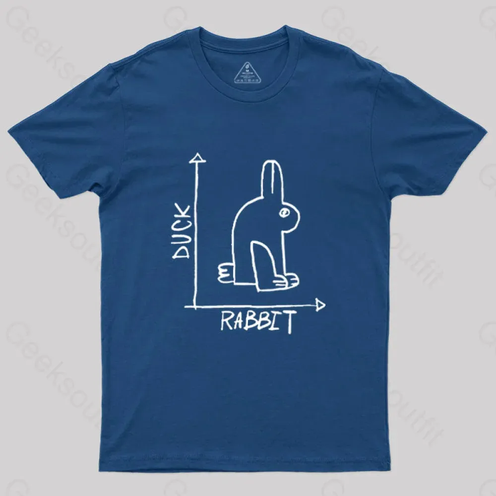 Funny Science Duck Rabbit Nerd T-Shirt - Image 2