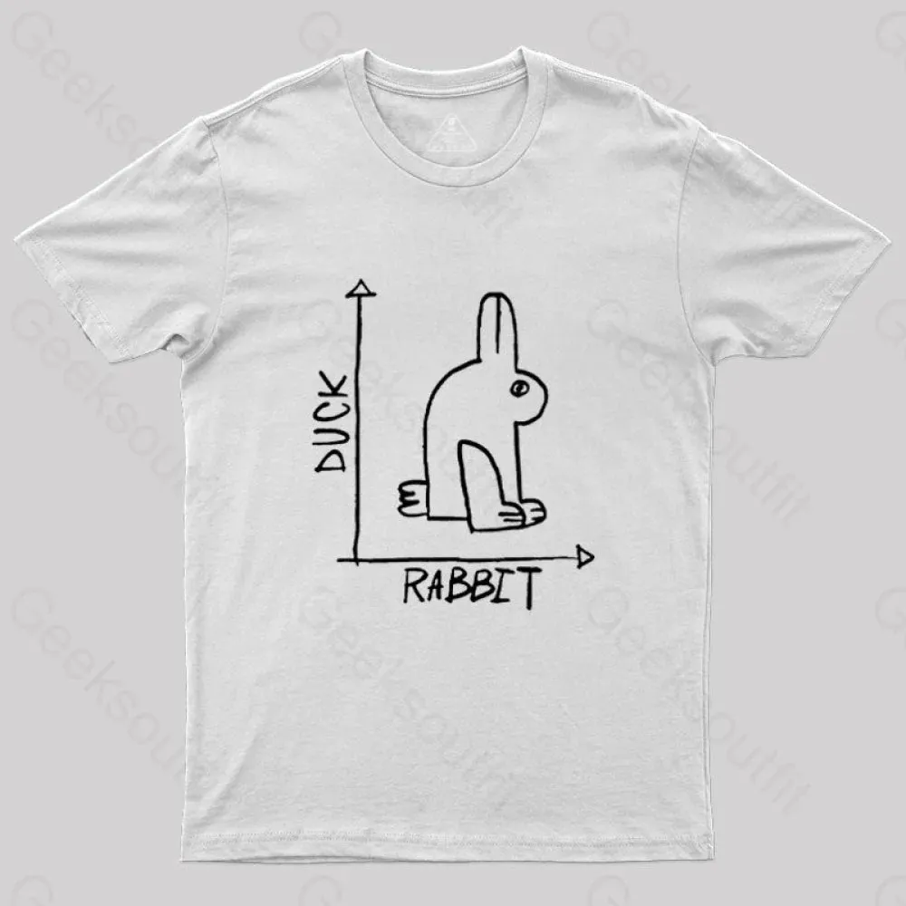 Funny Science Duck Rabbit Nerd T-Shirt - Image 8