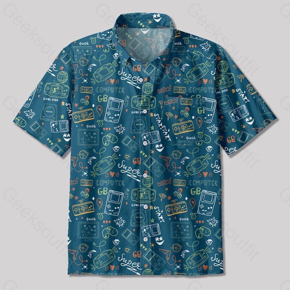 Game Boy Button Up Pocket Shirt