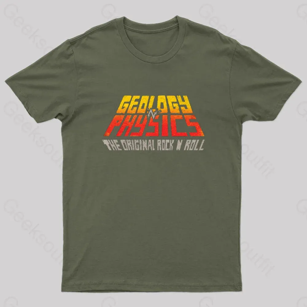 Geology 'n' Physics The Original Rock 'n' Roll Geek T-Shirt - Image 3