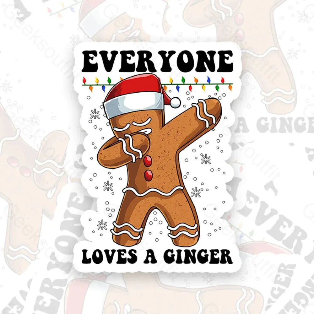 Gingerbread Dabbing Dance Christmas Geek Sticker