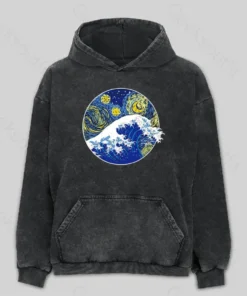 Great Starry Wave Off Kanagawa Washed Hoodie