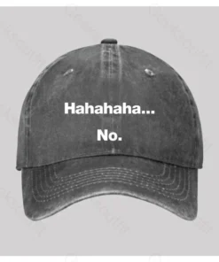 Alternative view of Hahahaha.... No Washed Vintage Baseball Cap