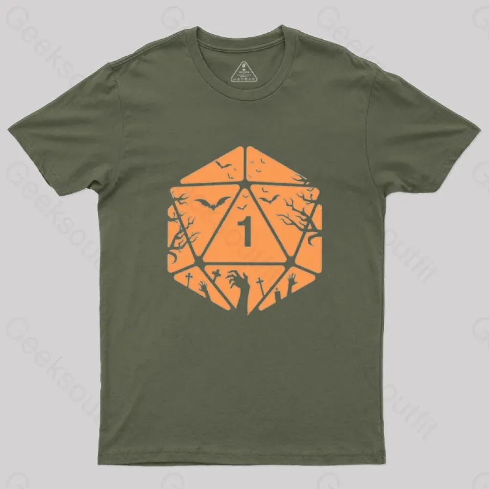 Halloween D20 Die T-Shirt - Image 3