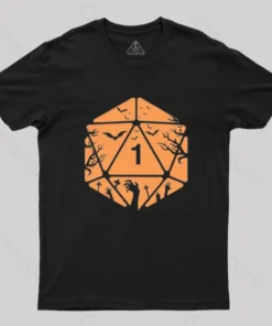 Halloween D20 Die T-Shirt