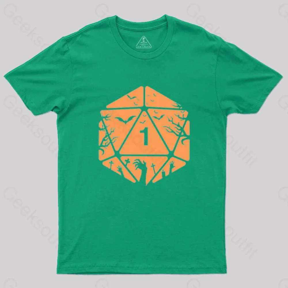 Halloween D20 Die T-Shirt - Image 8