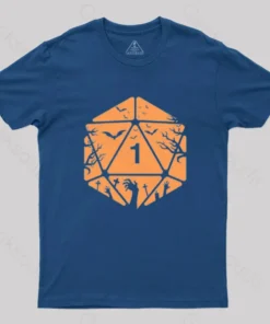 Alternative view of Halloween D20 Die T-Shirt