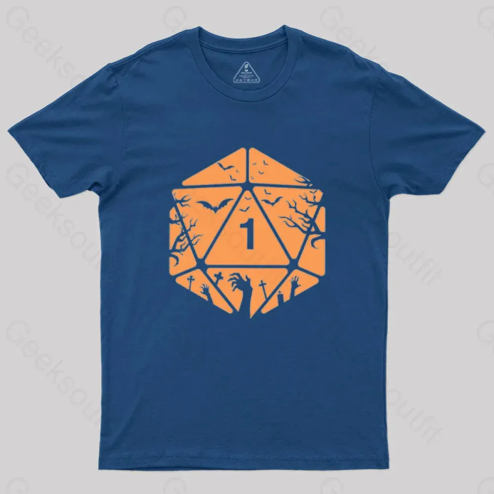 Halloween D20 Die T-Shirt - Image 2