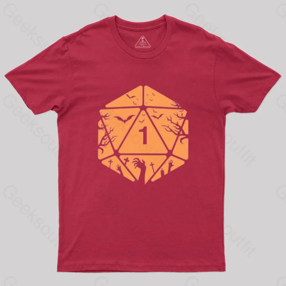 Halloween D20 Die T-Shirt - Image 7