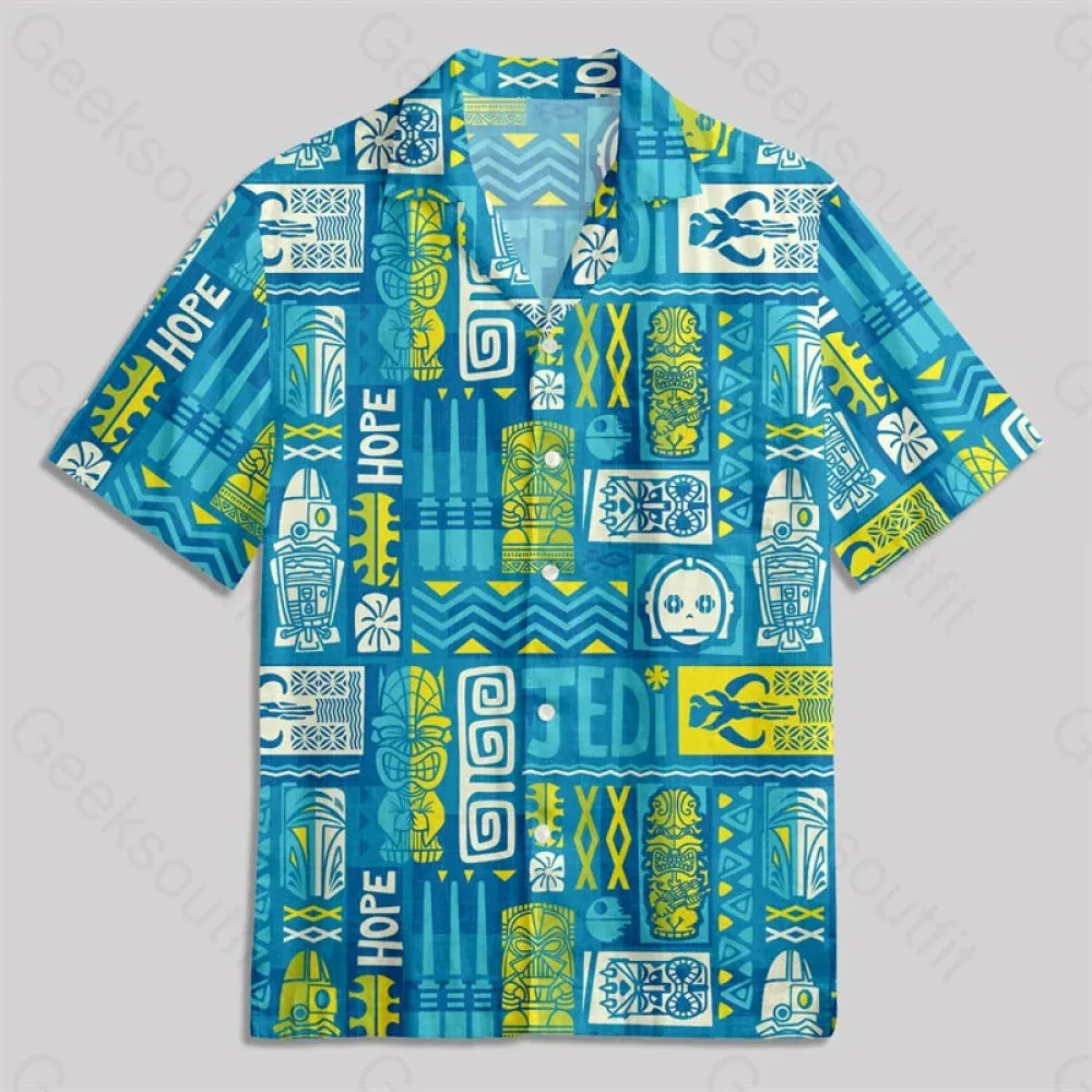 Hawaiian Totem Button Up Pocket Shirt