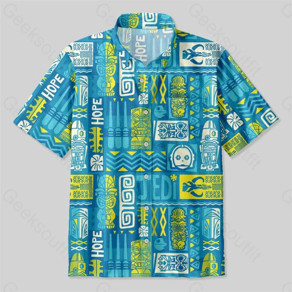 Hawaiian Totem Button Up Pocket Shirt - Image 3