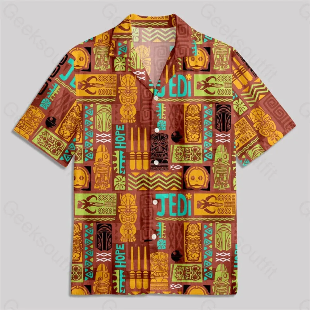 Hawaiian Totem Button Up Pocket Shirt - Image 2