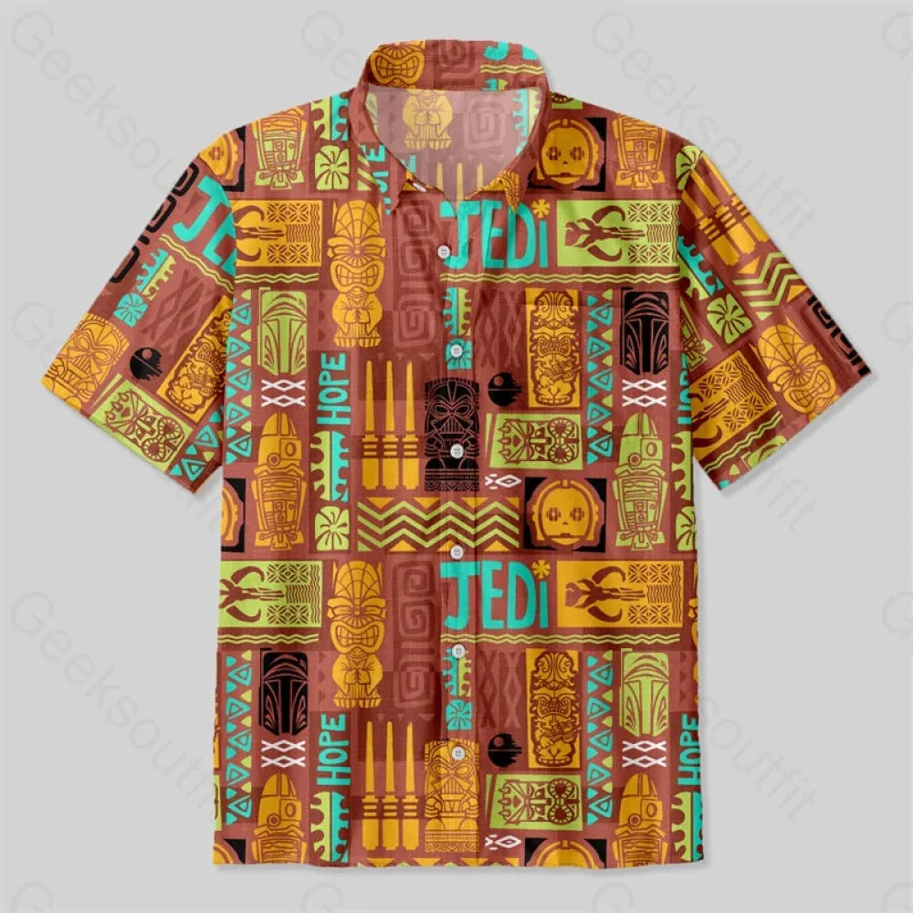 Hawaiian Totem Button Up Pocket Shirt - Image 4