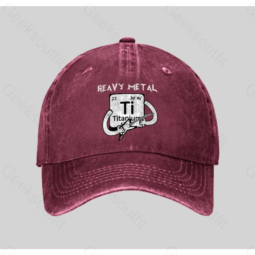 Heavy Metal Washed Vintage Baseball Cap - Image 3