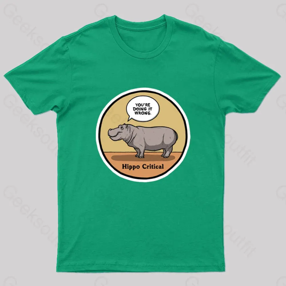 Hippo Critical Geek T-Shirt - Image 5