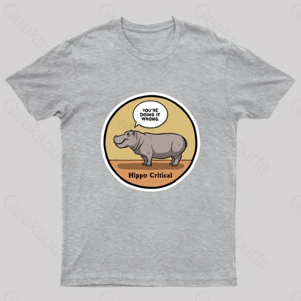 Hippo Critical Geek T-Shirt - Image 7