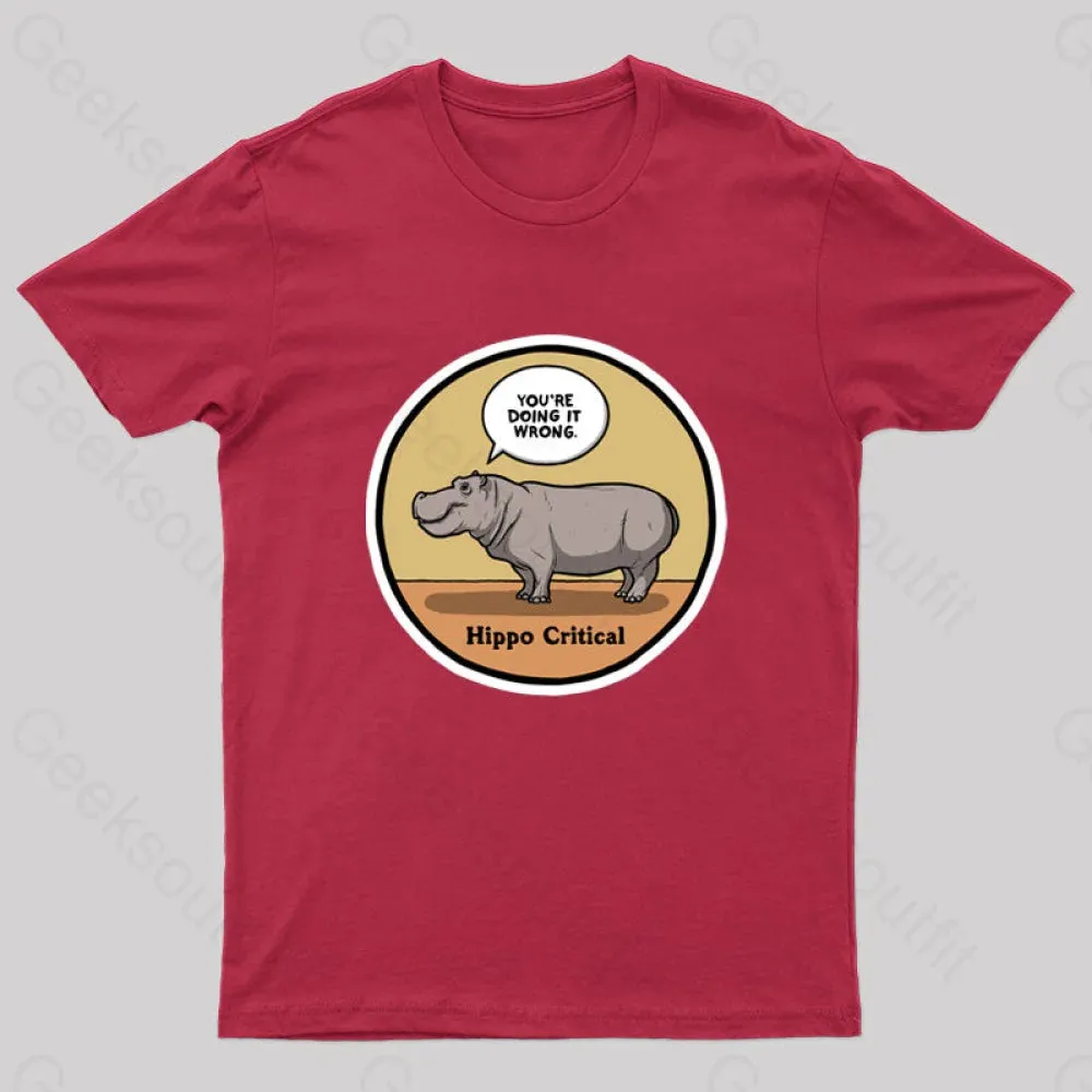 Hippo Critical Geek T-Shirt - Image 4