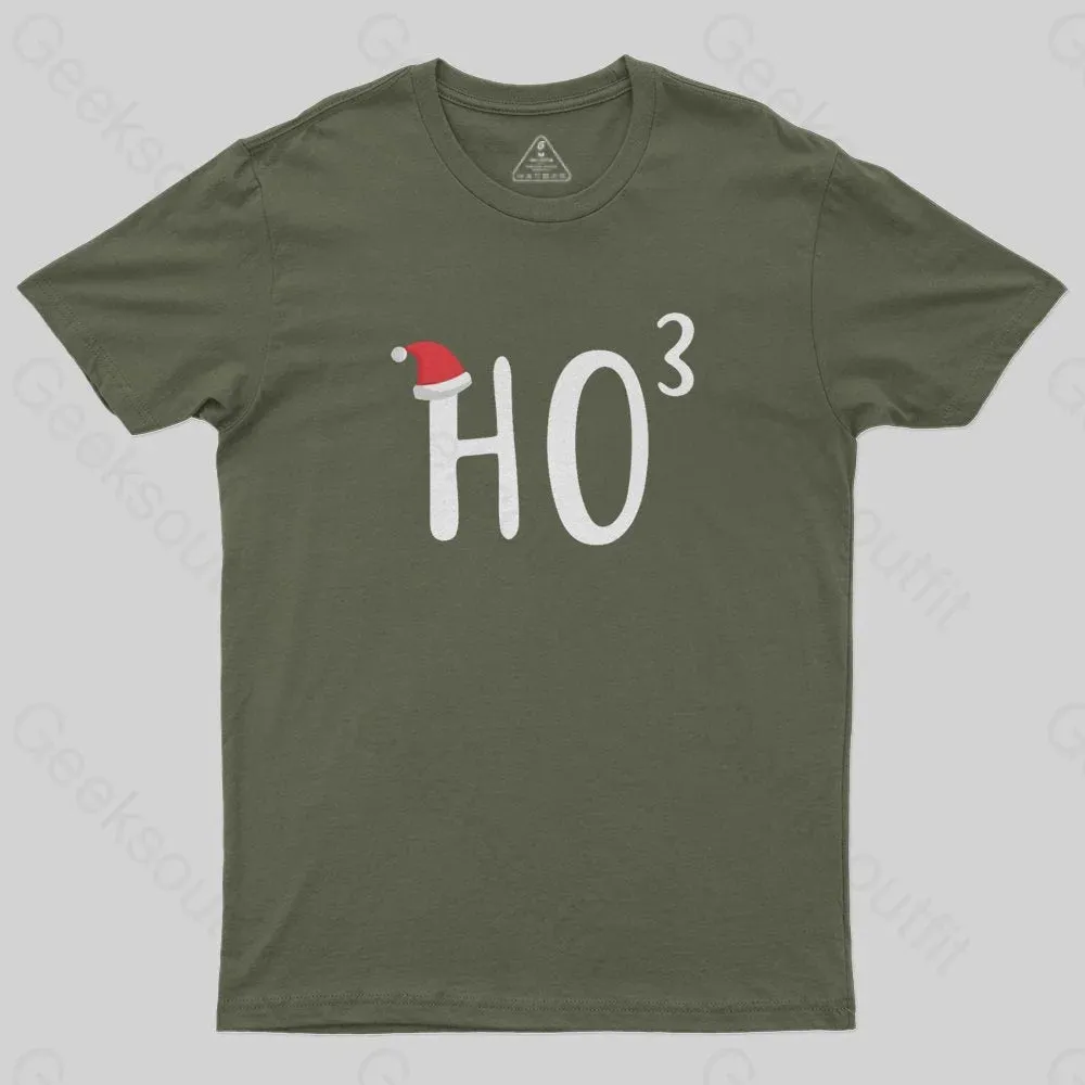 HO to the third power Christmas T-Shirt - Image 3