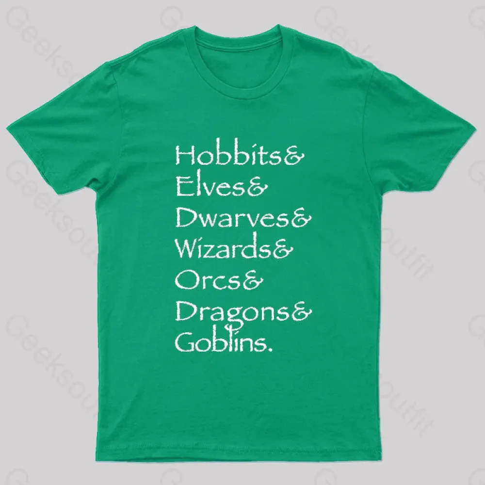 Hobbit Lineup Geek T-Shirt - Image 4