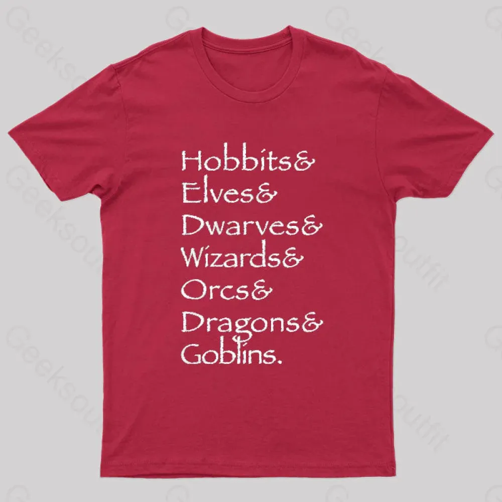 Hobbit Lineup Geek T-Shirt - Image 5