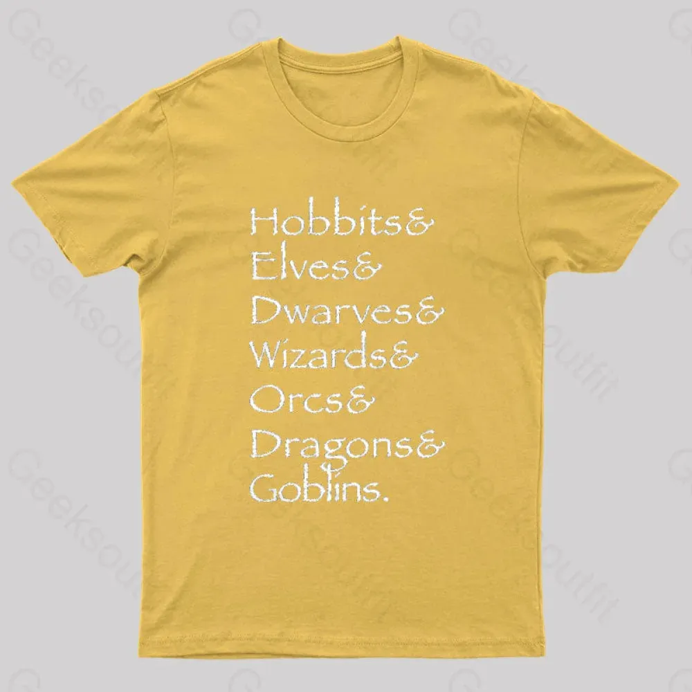 Hobbit Lineup Geek T-Shirt - Image 10