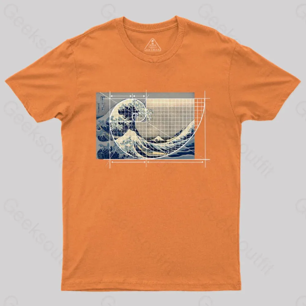Hokusai Meets Fibonacci Geek T-Shirt - Image 7