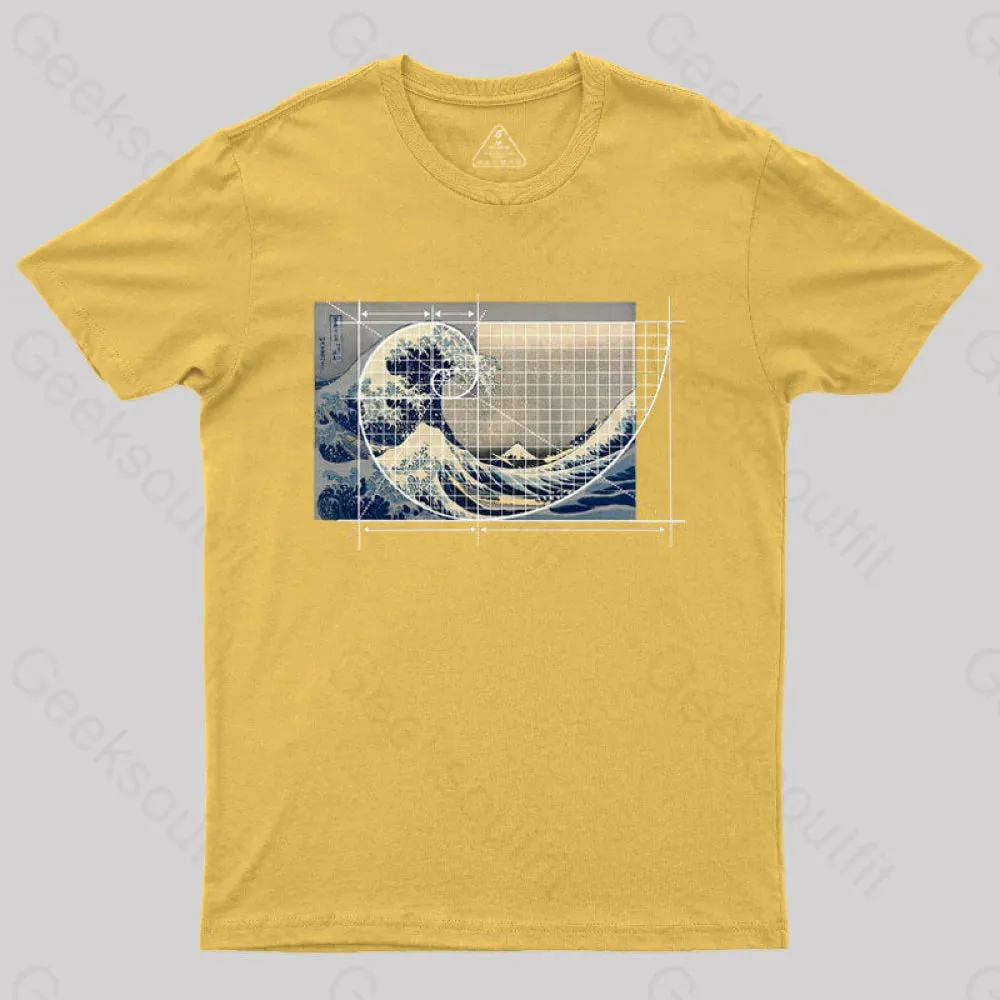 Hokusai Meets Fibonacci Geek T-Shirt - Image 8