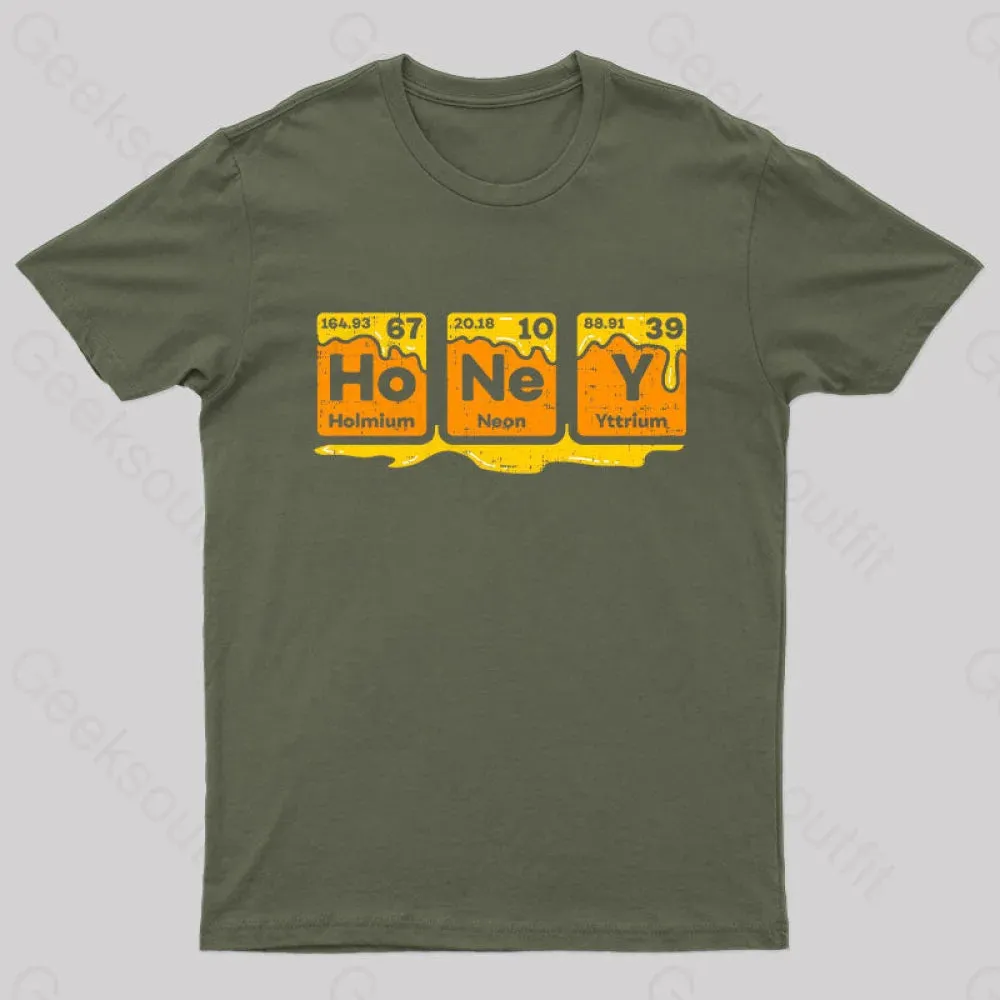 Honey Periodic Table Beekeeper Bee Hives Gift Idea Science Nerd T-Shirt