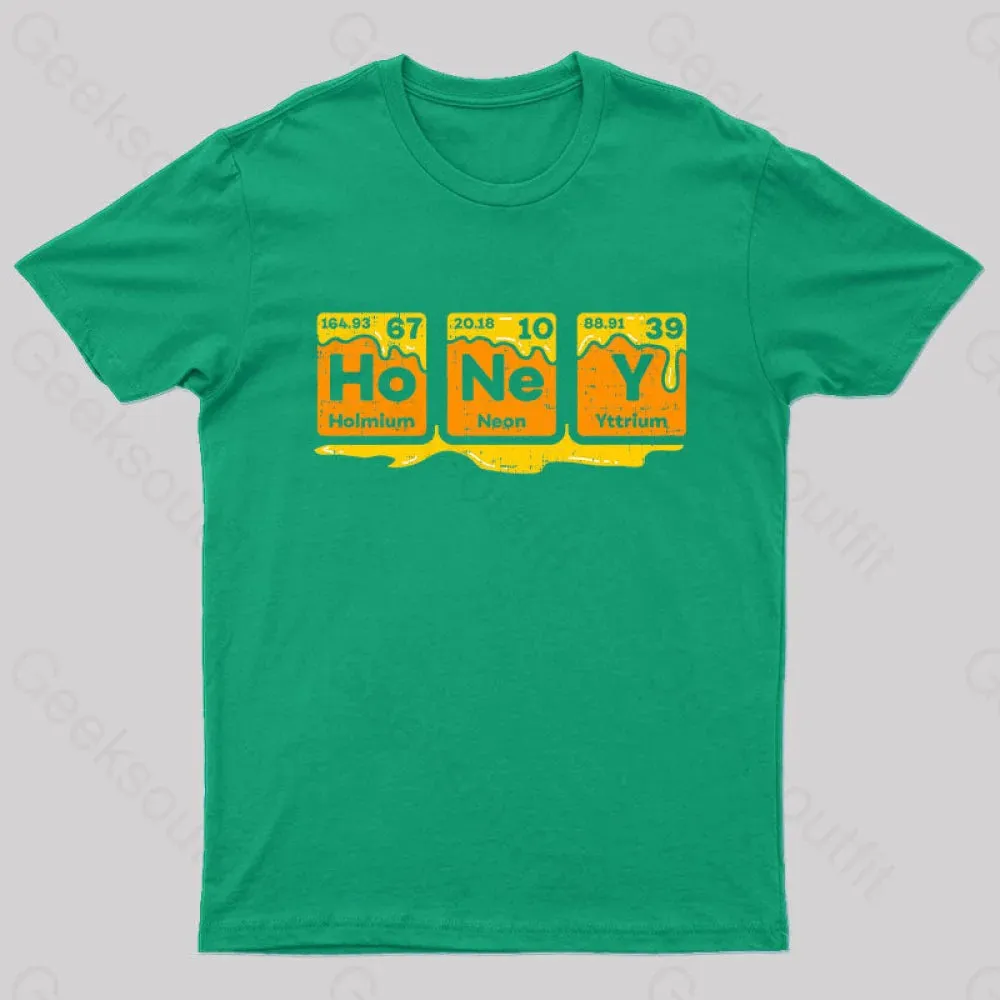 Honey Periodic Table Beekeeper Bee Hives Gift Idea Science Nerd T-Shirt - Image 5
