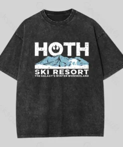 Alternative view of Ice Planet Ski Resort Washed T-shirt