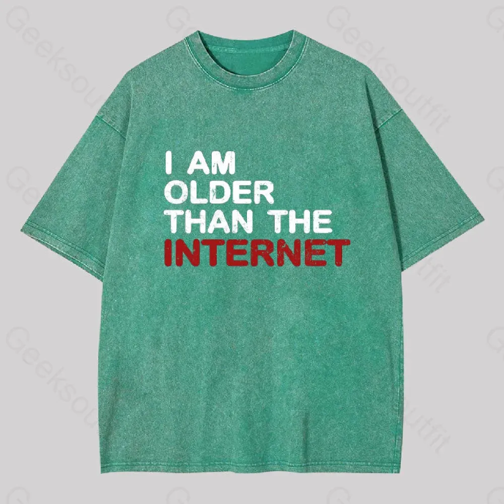 I Am Older Than The Internet Geek Washed T-shirt - Image 8