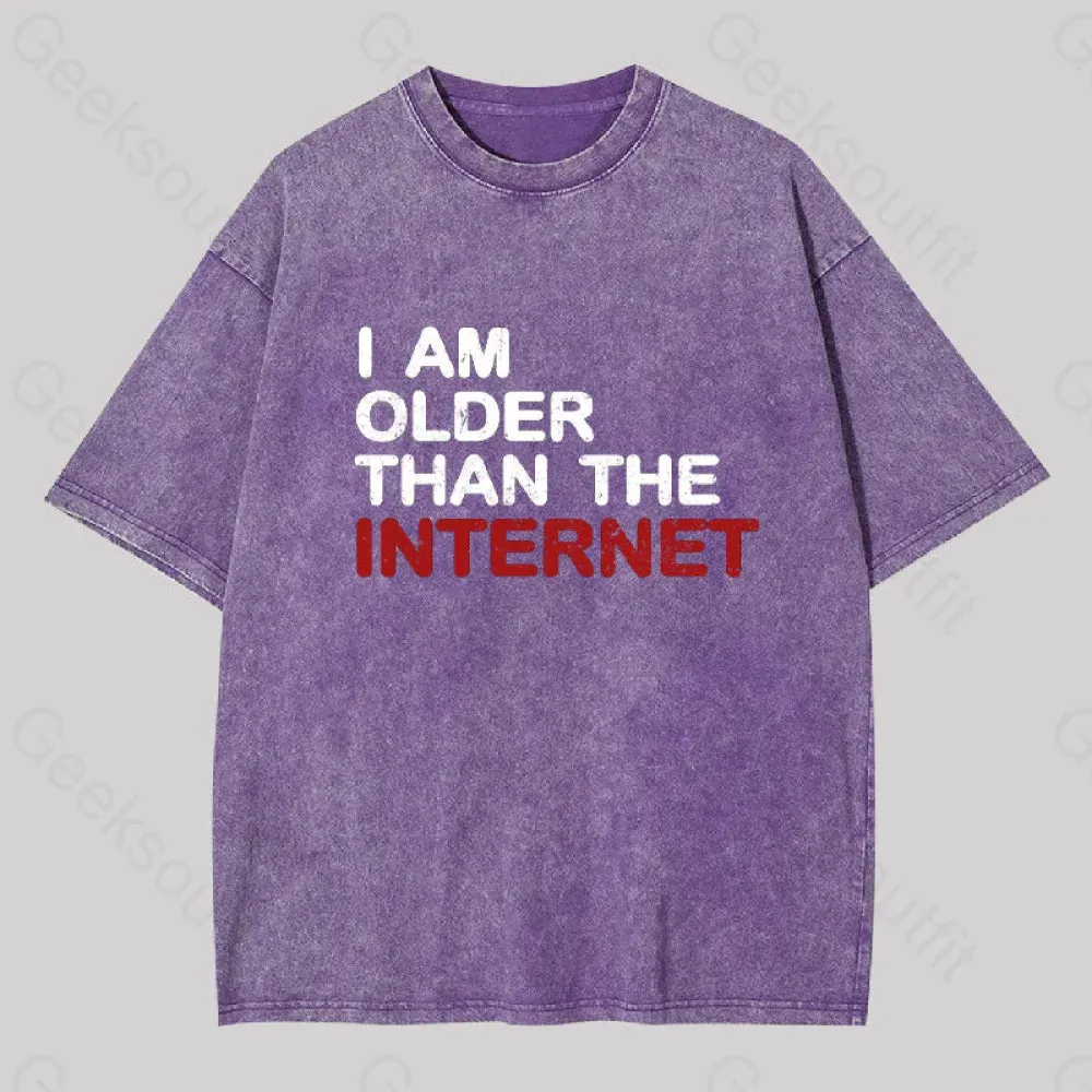 I Am Older Than The Internet Geek Washed T-shirt - Image 6