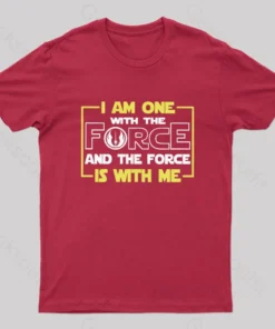 Alternative view of I Am One With The Force Nerd T-Shirt