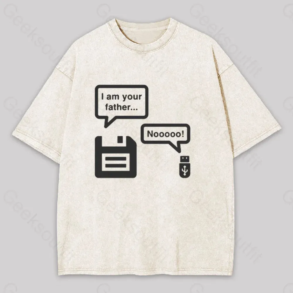 I Am Your Father Geek Washed T-shirt - Image 9