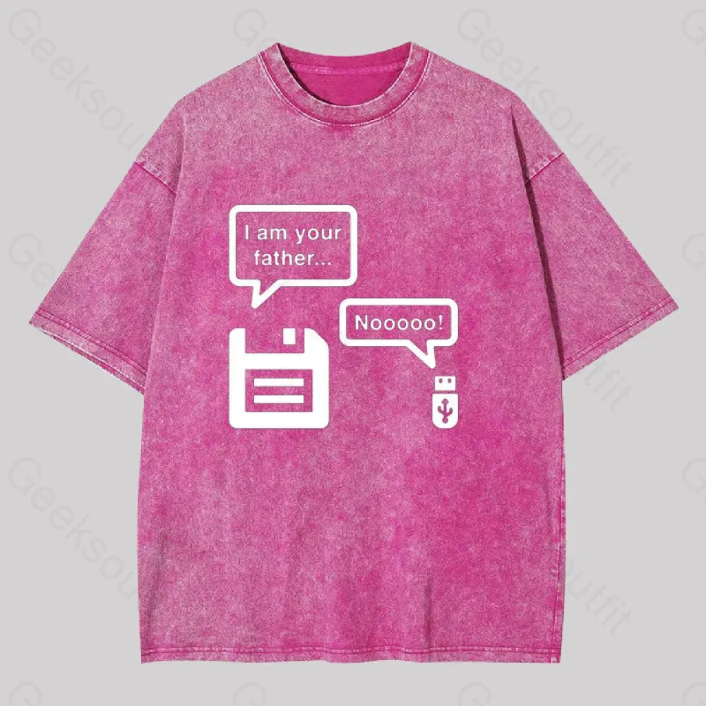 I Am Your Father Geek Washed T-shirt - Image 7
