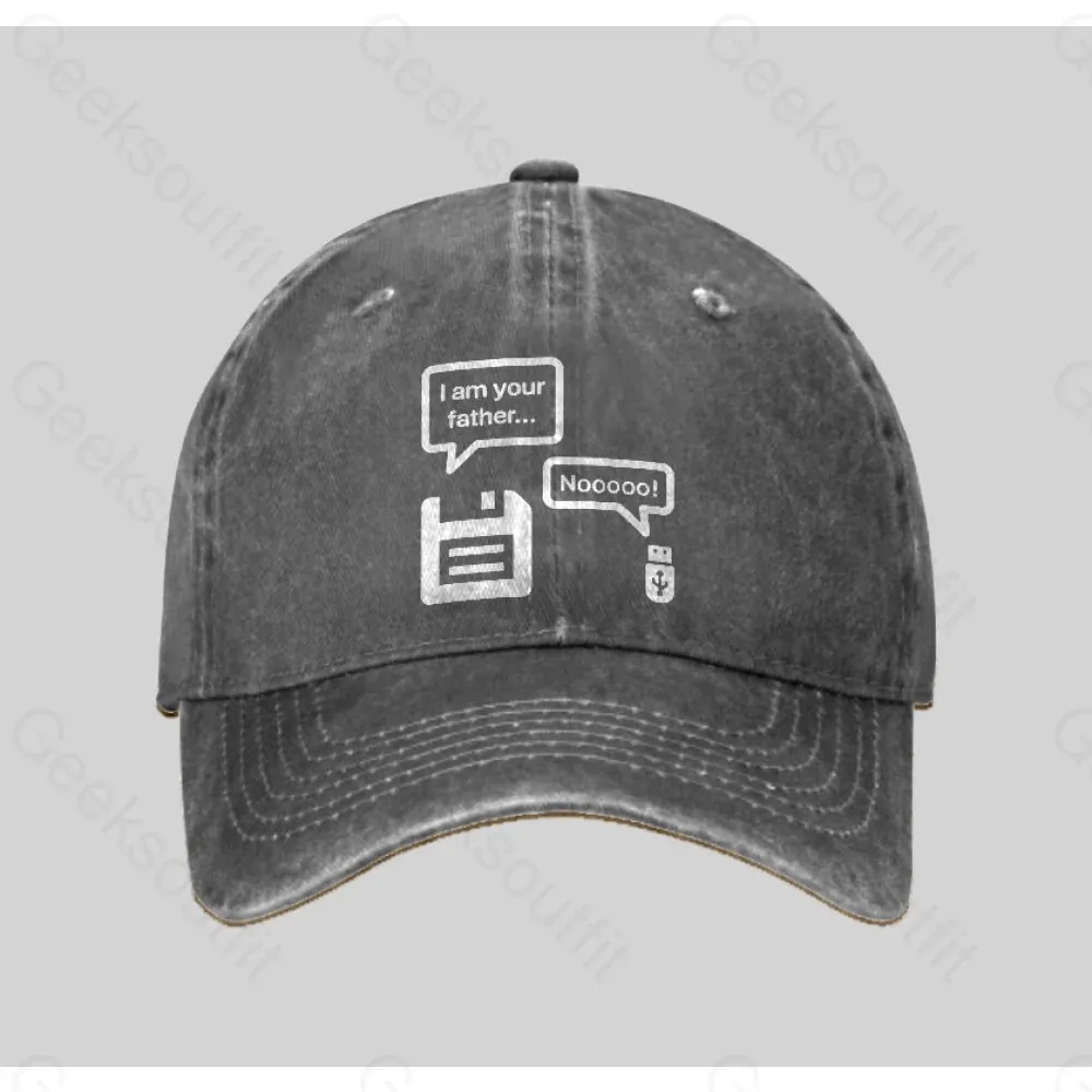 I Am Your Father Washed Vintage Baseball Cap - Image 2