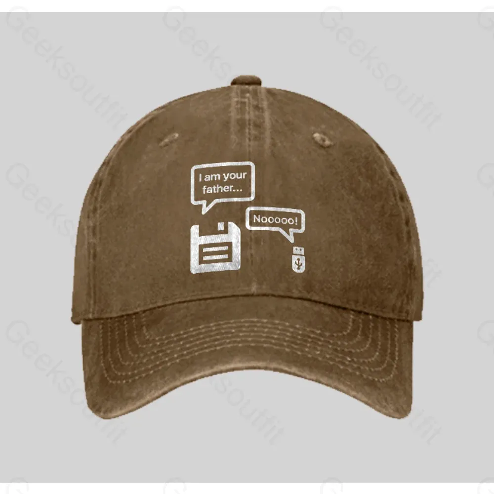 I Am Your Father Washed Vintage Baseball Cap - Image 5