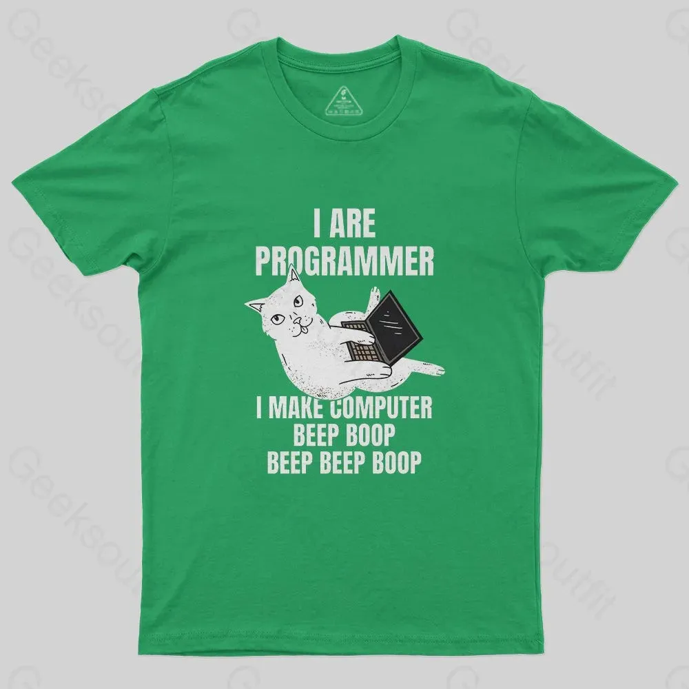 I Are Programmer Computer Cat T-Shirt - Image 5