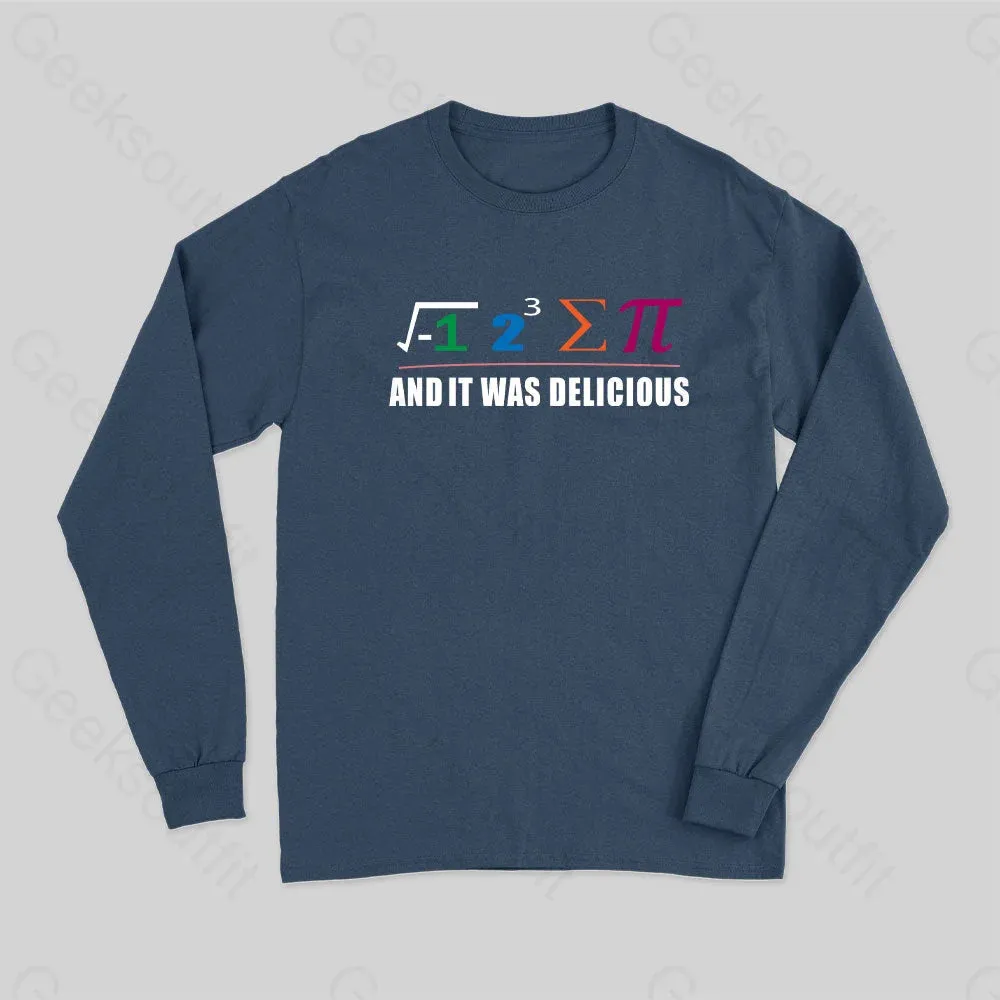 I Ate Some Pie And It Was Delicious I Ate Some Pi Math Long Sleeve T-Shirt - Image 2