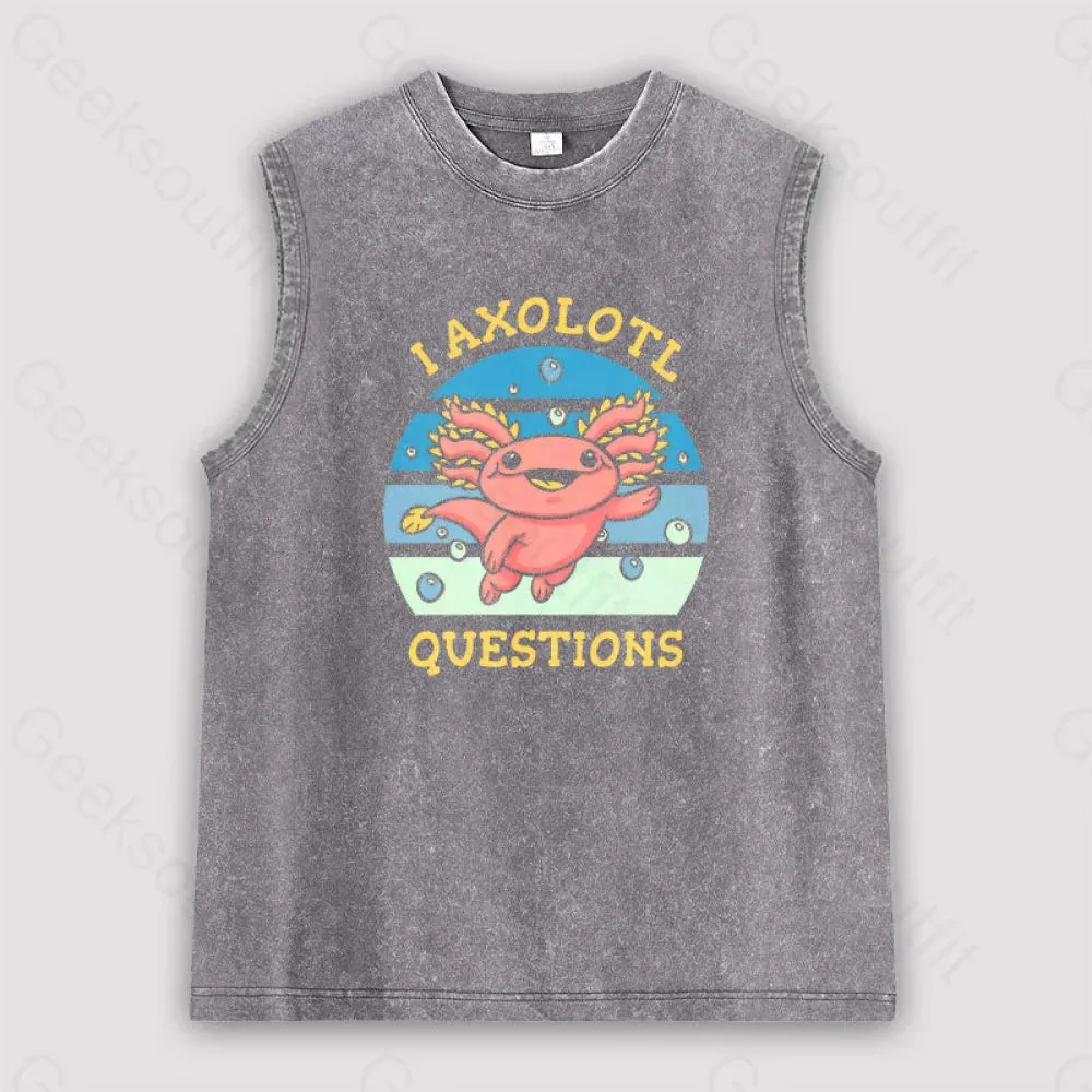 I axolotl questions Unisex Washed Tank - Image 2
