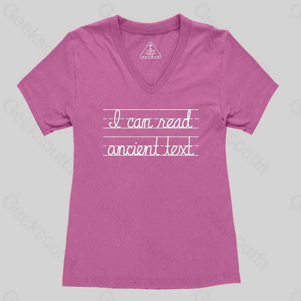 I Can Read Ancient Text Women's V-Neck T-shirt - Image 4