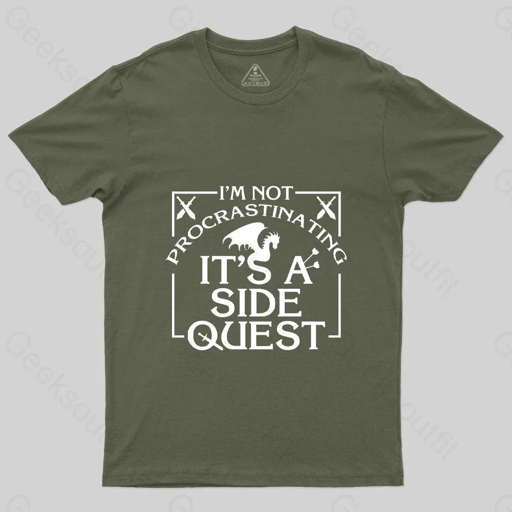 I'm Not Procrastinating, It's A Side Quest T-Shirt - Image 3