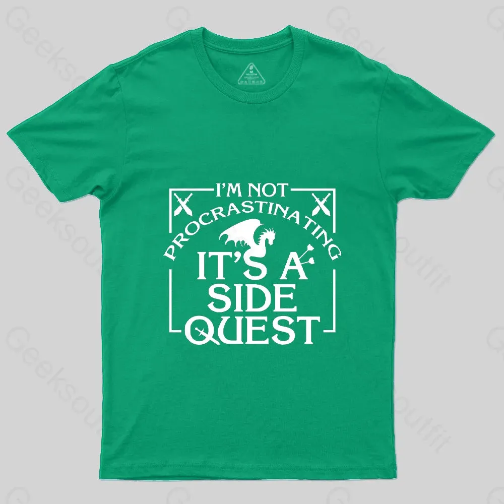 I'm Not Procrastinating, It's A Side Quest T-Shirt - Image 7