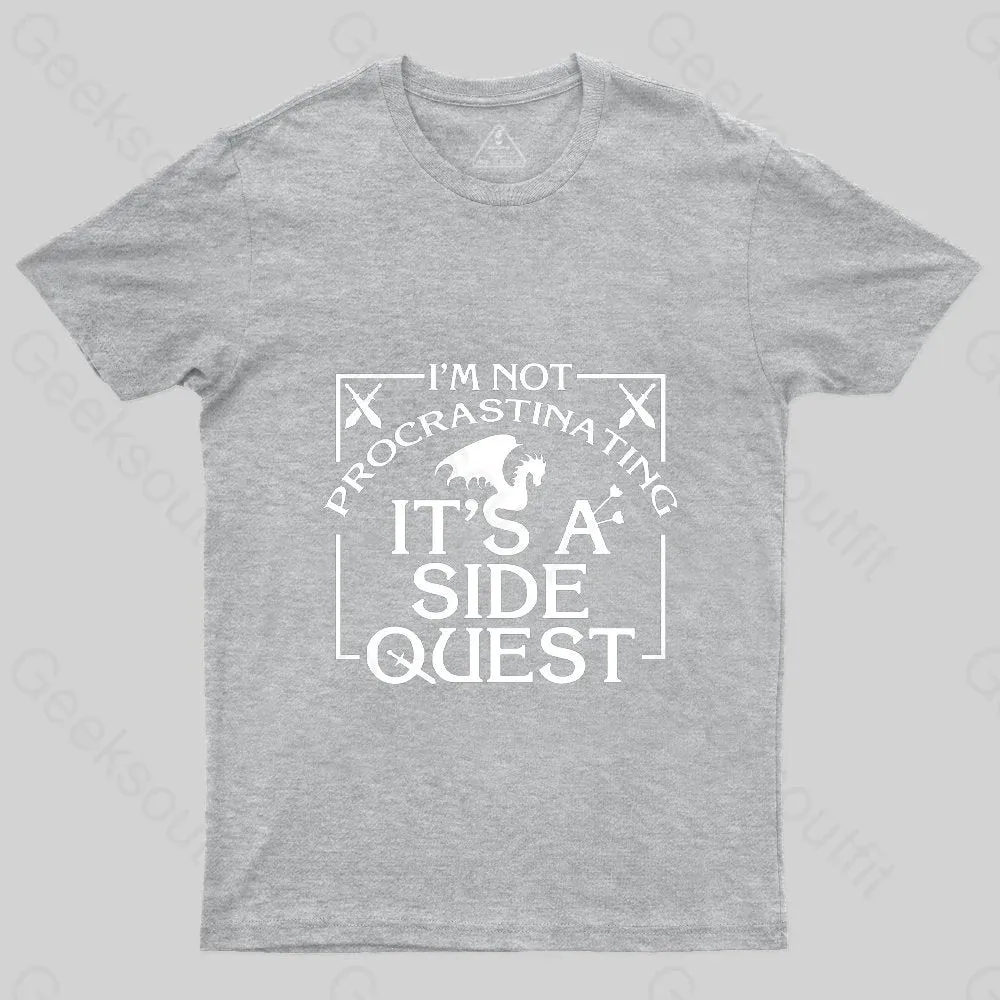 I'm Not Procrastinating, It's A Side Quest T-Shirt - Image 4