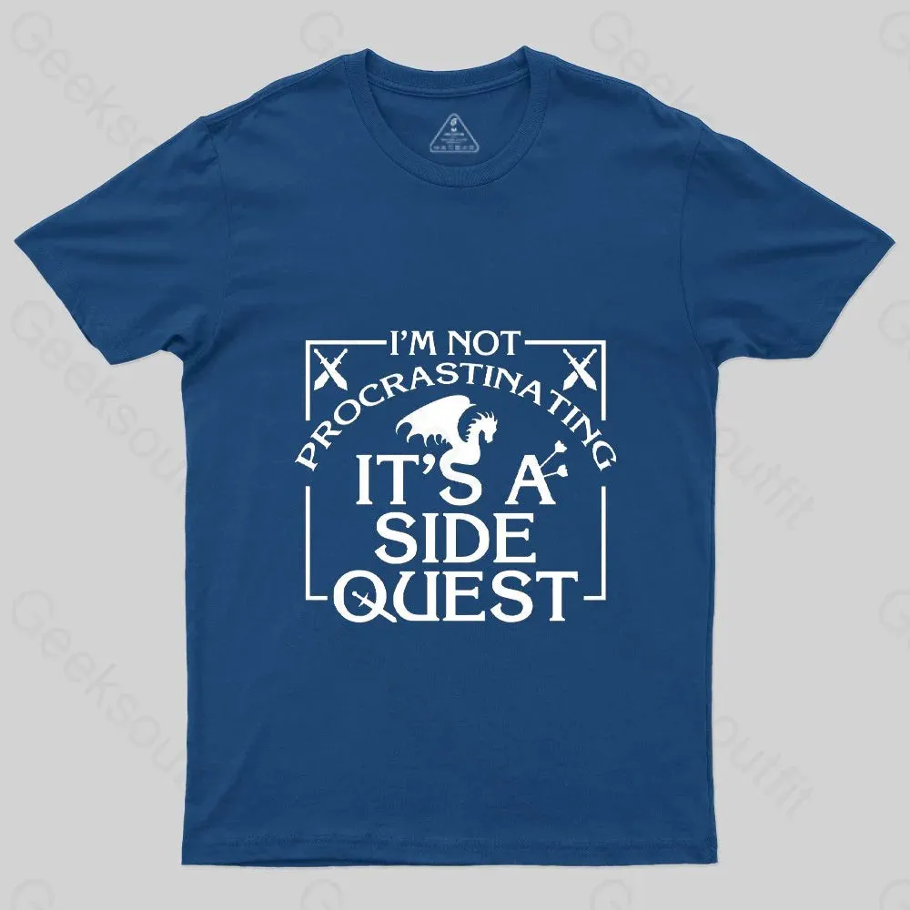 I'm Not Procrastinating, It's A Side Quest T-Shirt - Image 2