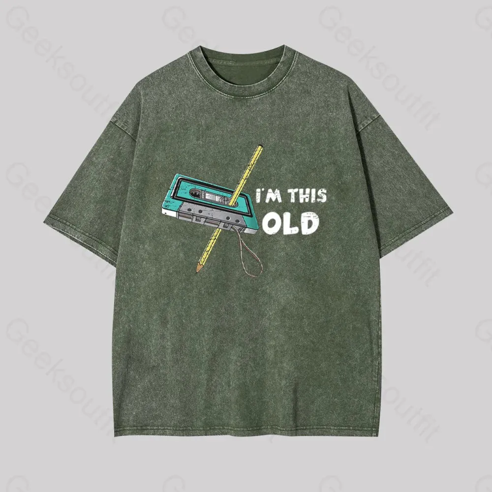 Im This Old Geek Washed T-shirt - Image 5