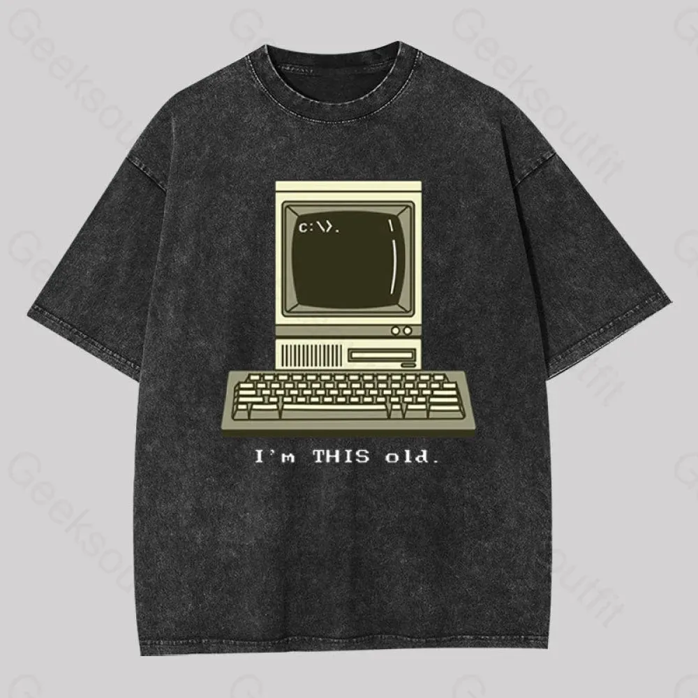 I'm This Old Geek Washed T-shirt - Image 5