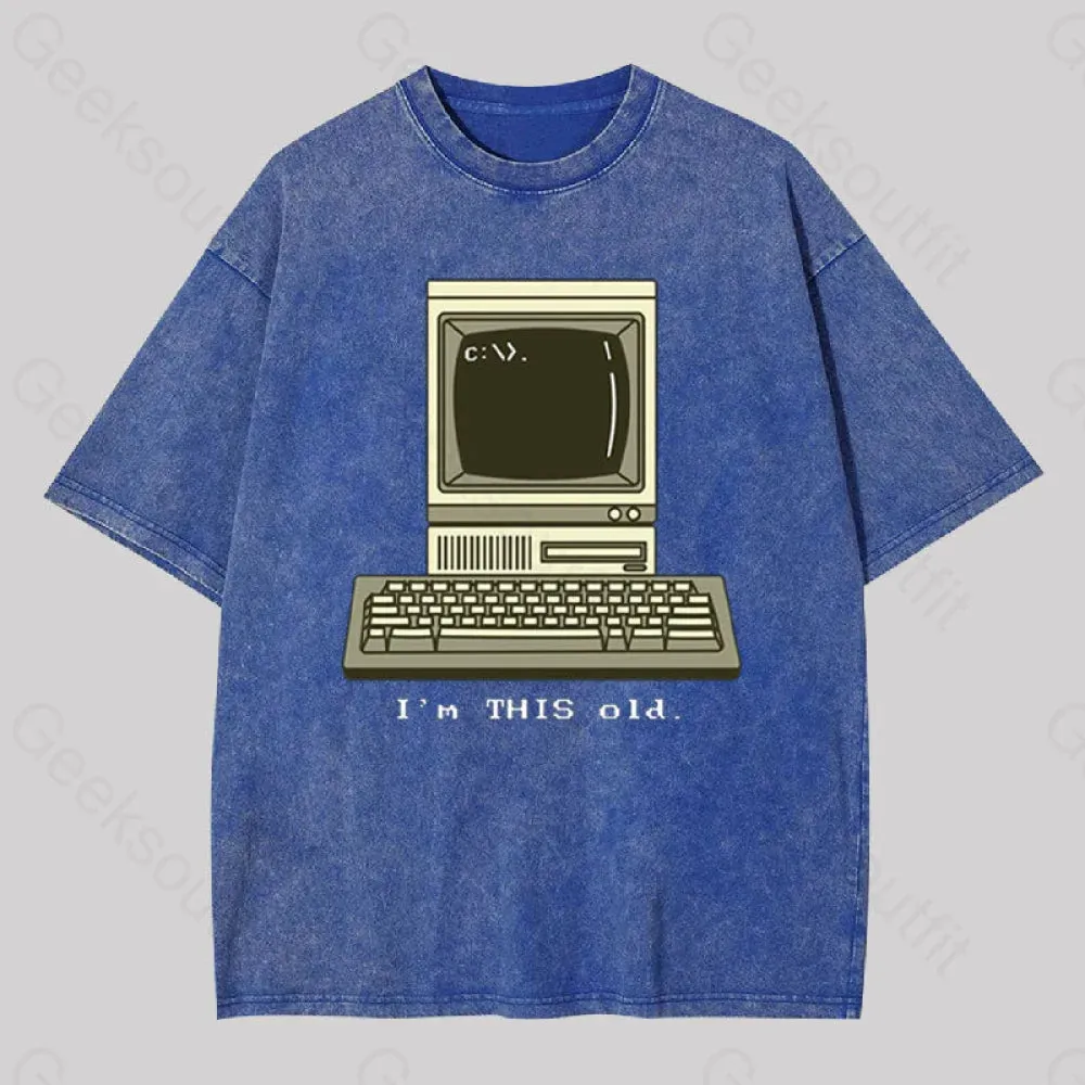 I'm This Old Geek Washed T-shirt - Image 2