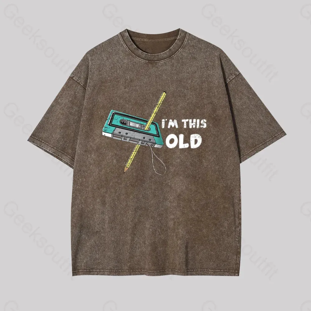 Im This Old Geek Washed T-shirt - Image 6